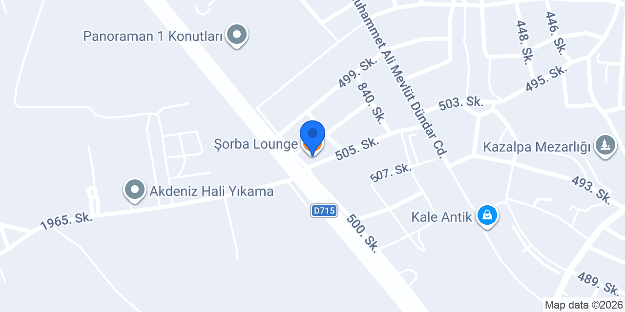 Şorba Lounge konumu