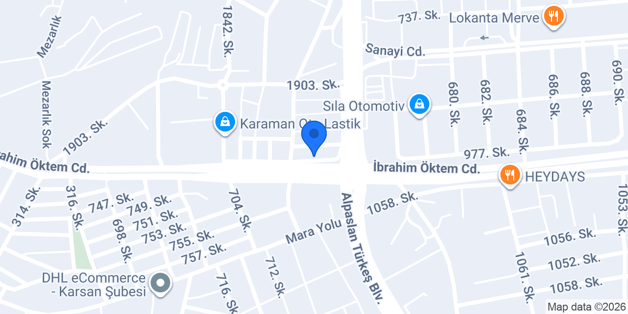 Balasar Oto Lastik konumu