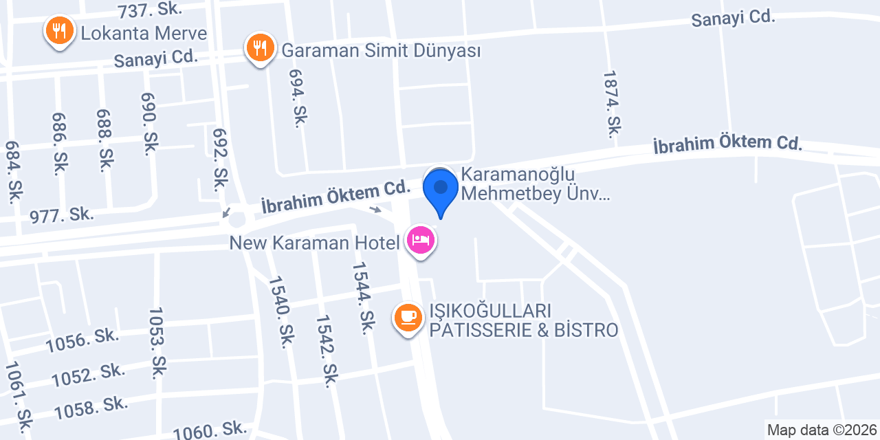 Karaman Arif taksi konumu