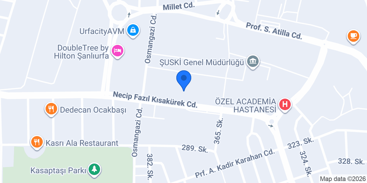 Göbeklitepe Otel konumu
