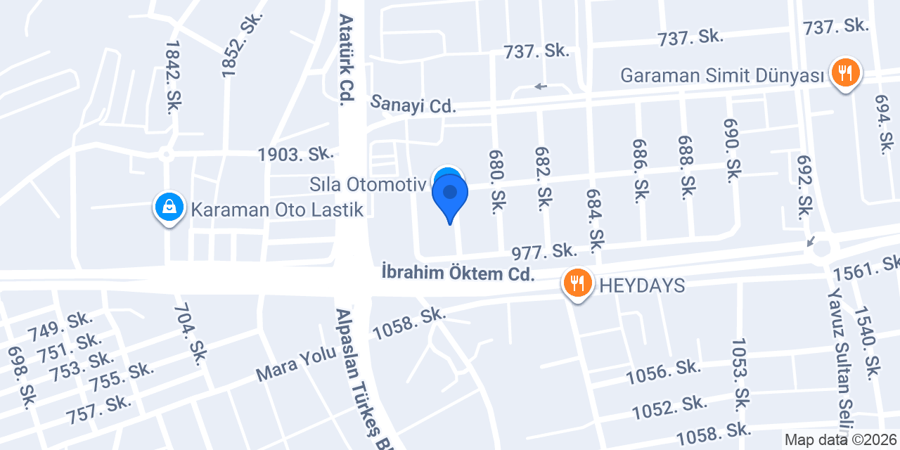 çetintaşlar otomotiv konumu