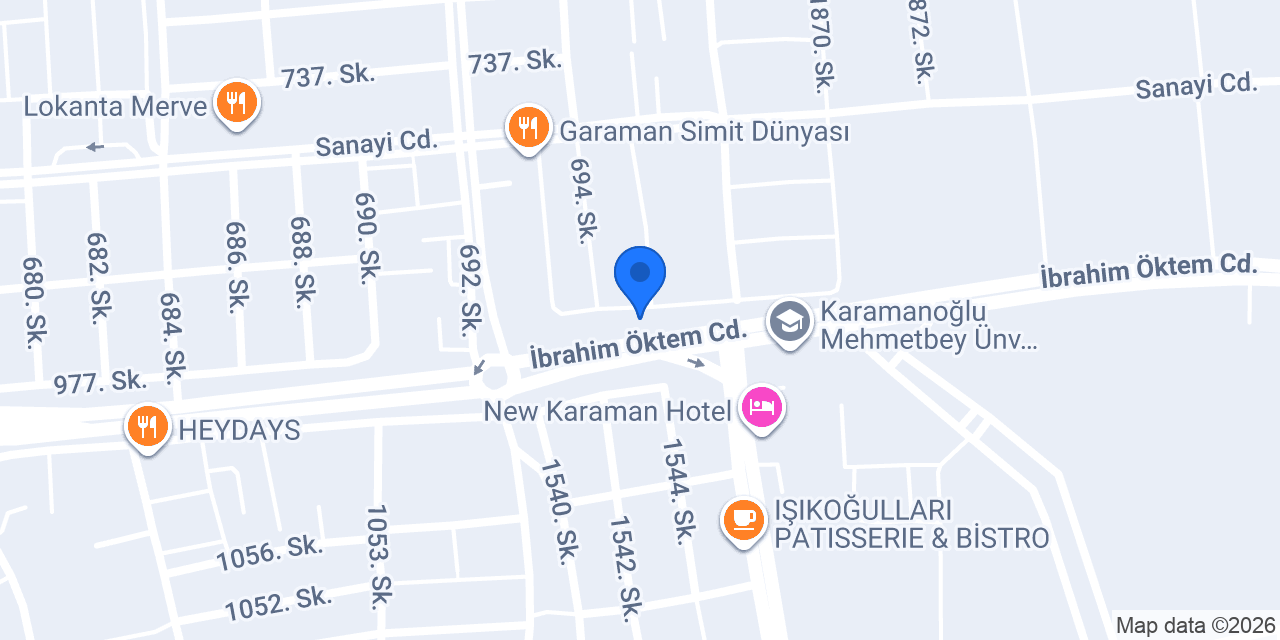 MARJİNAL AUTO SERVİS KARAMAN konumu