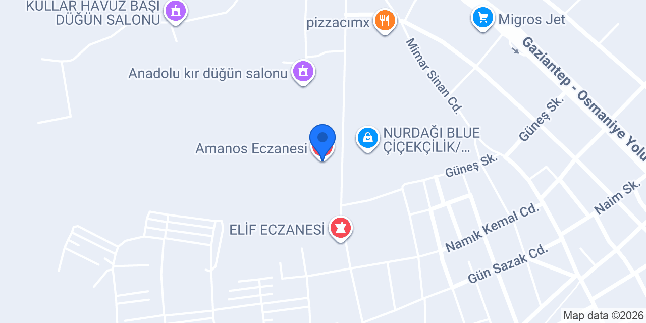 Amanos Eczanesi konumu