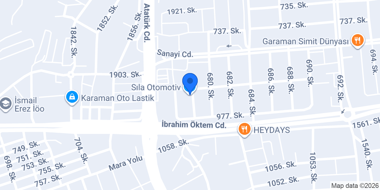 Sıla Otomotiv konumu