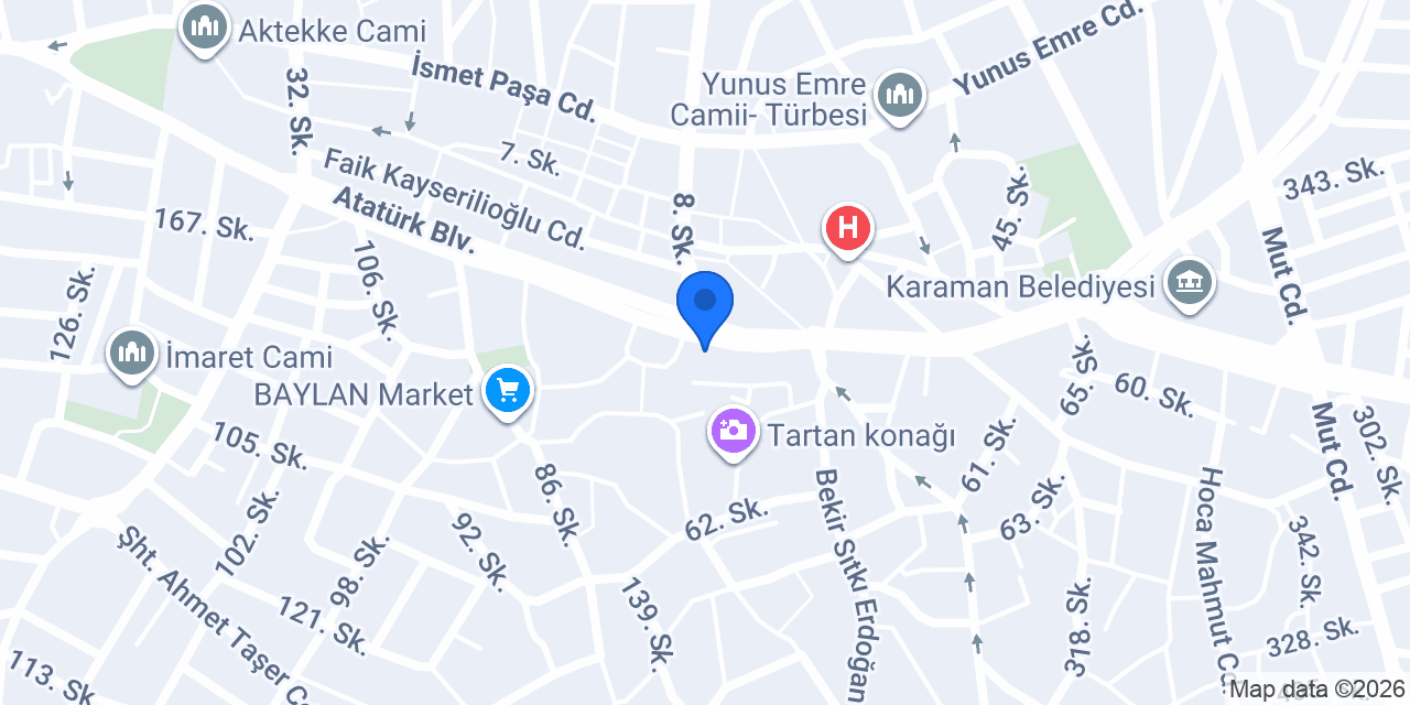 QNB Karaman Şubesi konumu