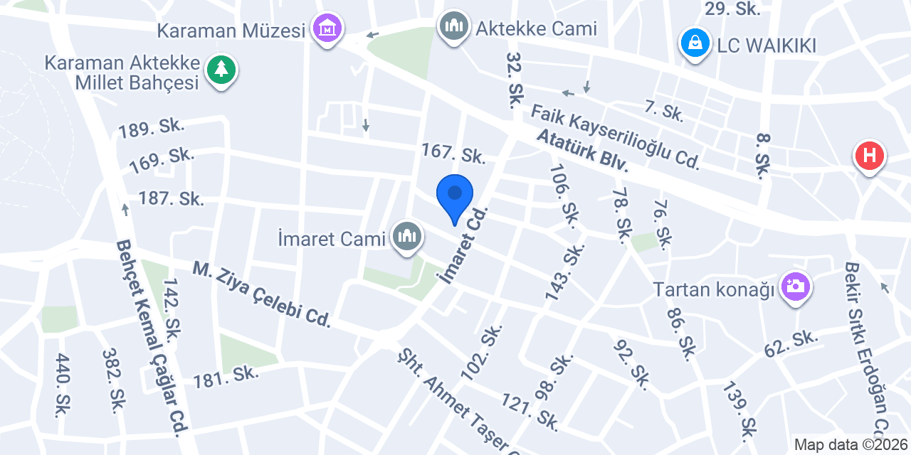 Dimlioğlu Karaman Elektrikçi konumu