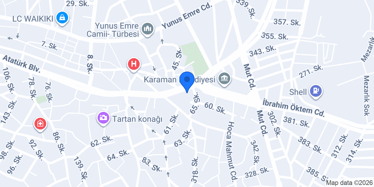 KARAMAN GÜNEY SİGORTA konumu