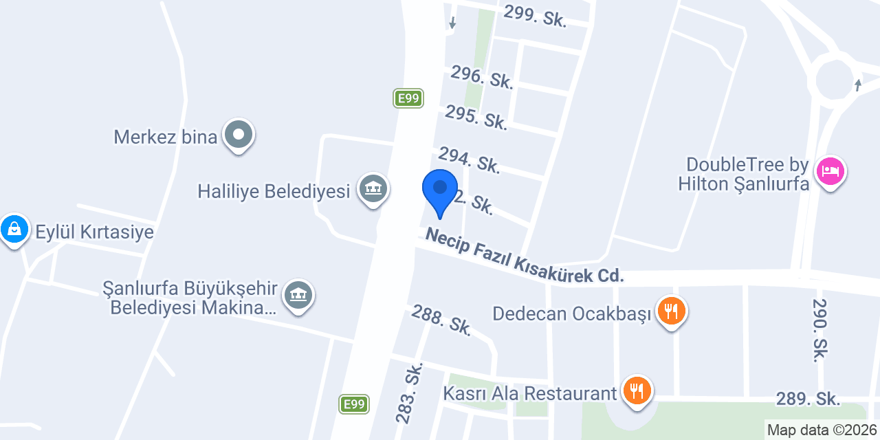 MADO Urfa Merkez konumu