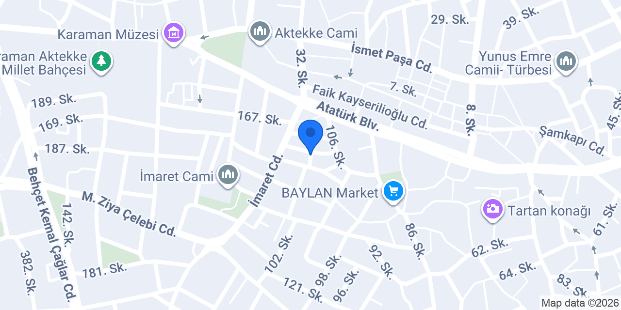Şahane Kebap konumu