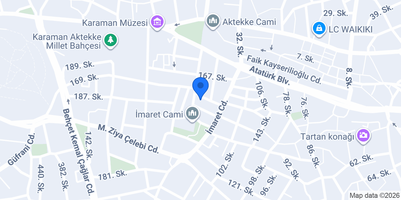 Karaman Atay rentekar konumu