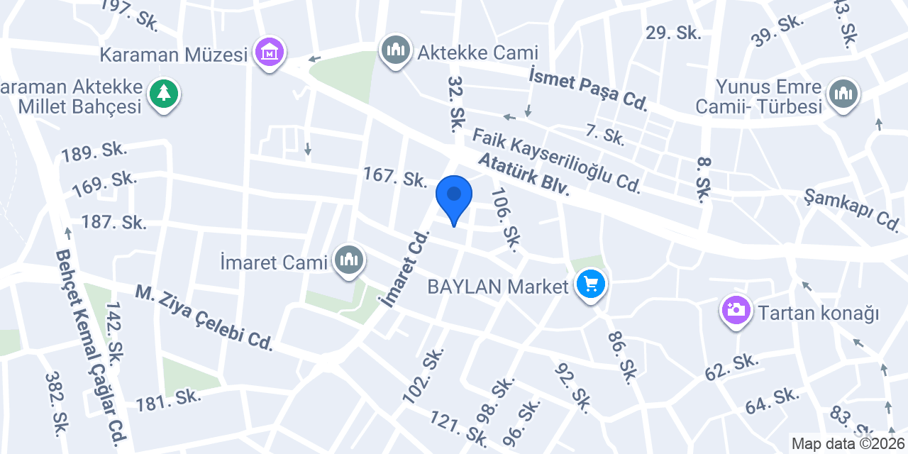 Güneş Veteriner Kliniği konumu