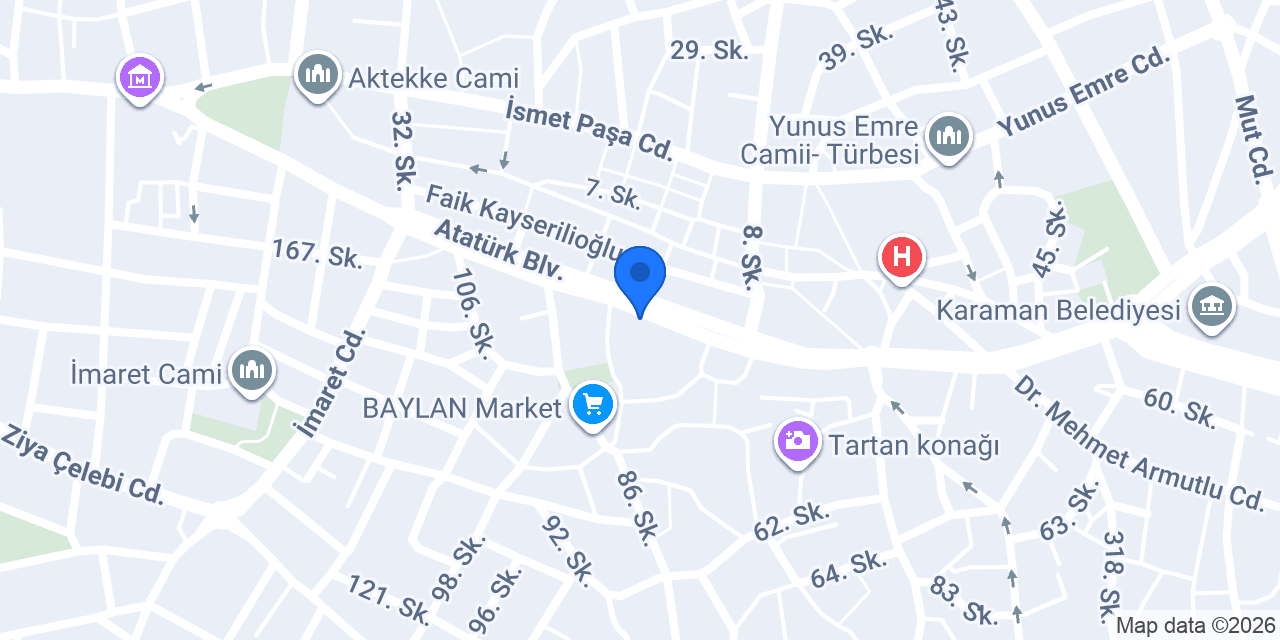 HAN ÇİÇEKÇİLİK KARAMAN konumu