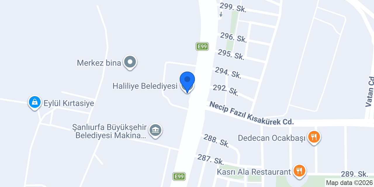 Haliliye Belediyesi konumu