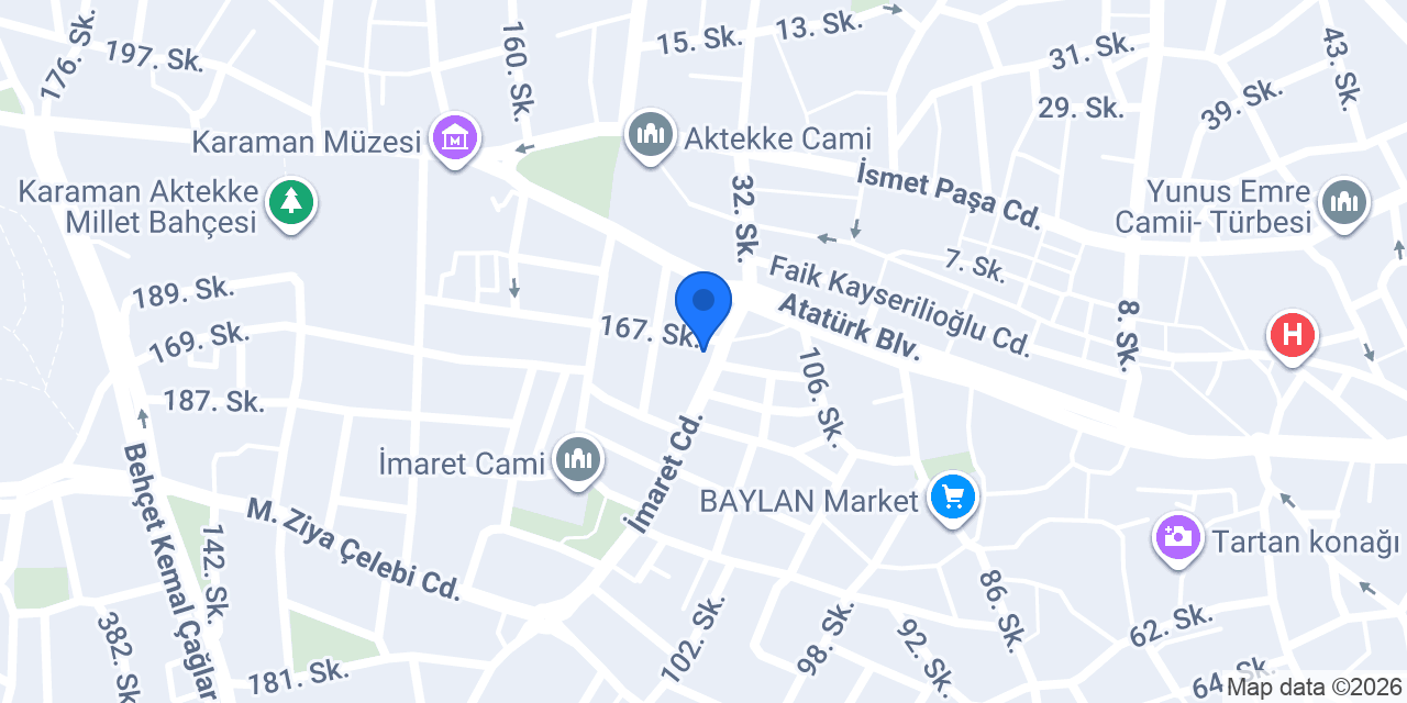 KARAMAN CİHAN TAKSİ konumu