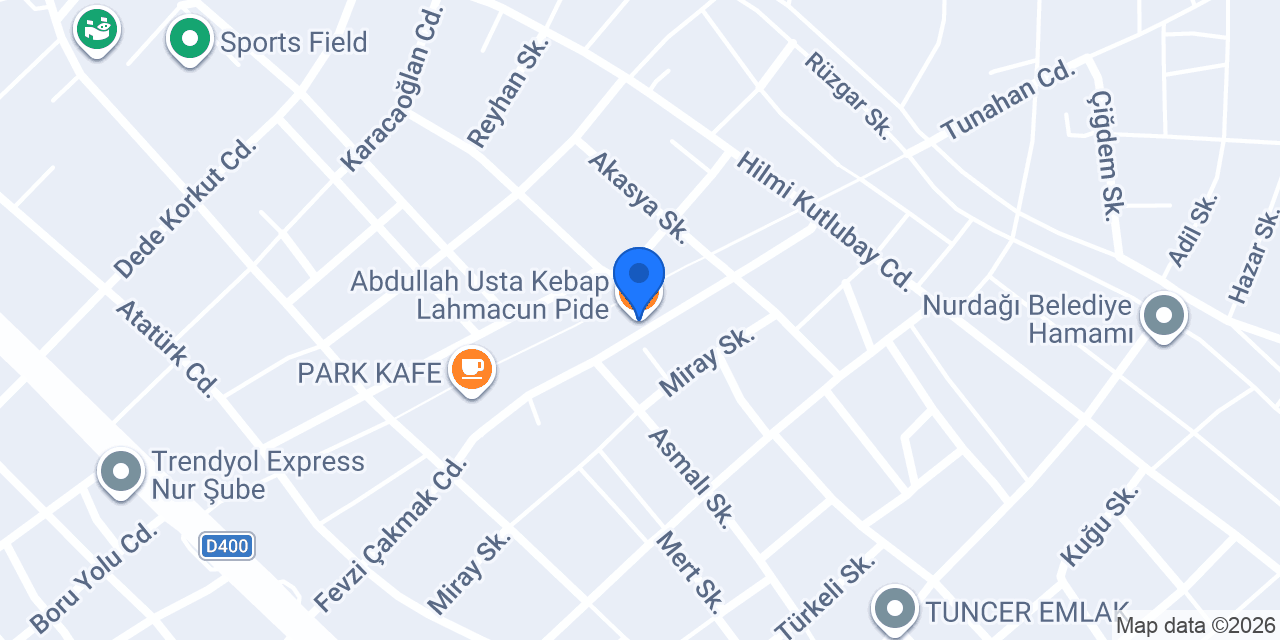Abdullah Usta Kebap Lahmacun Pide konumu