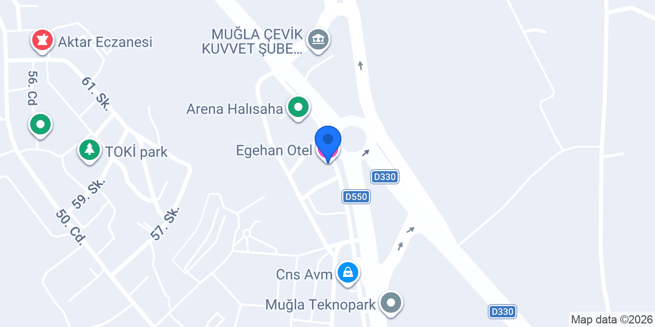 Egehan Otel konumu