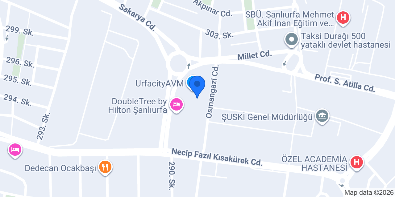 Bursa Kebap Evi Urfa City konumu