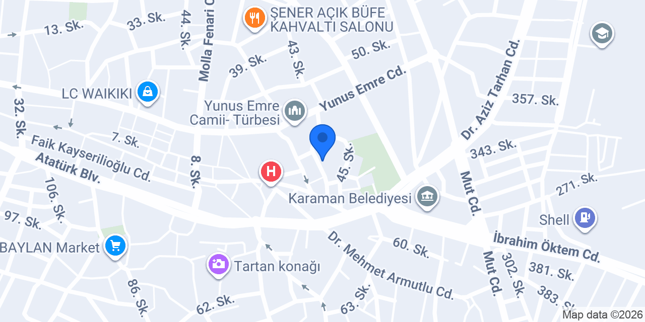 TAŞKARA MİMARLIK MÜHENDİSLİK PLAN PROJE İNŞAAT DANIŞMANLIK konumu