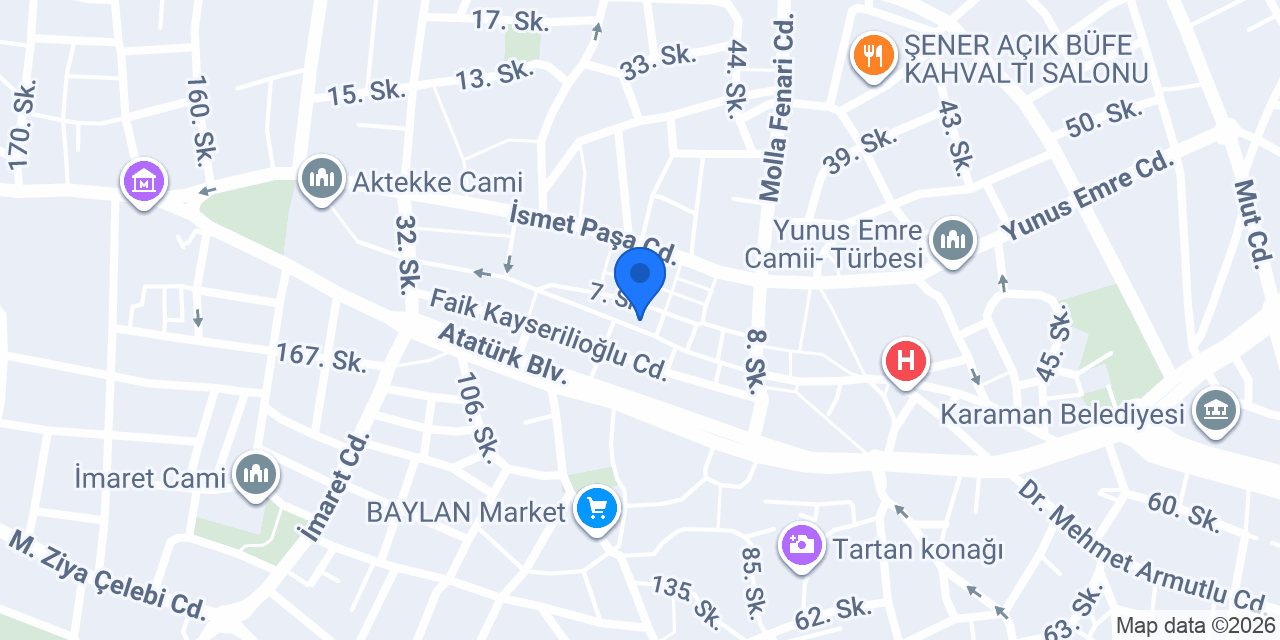 Bilezzik Karaman konumu