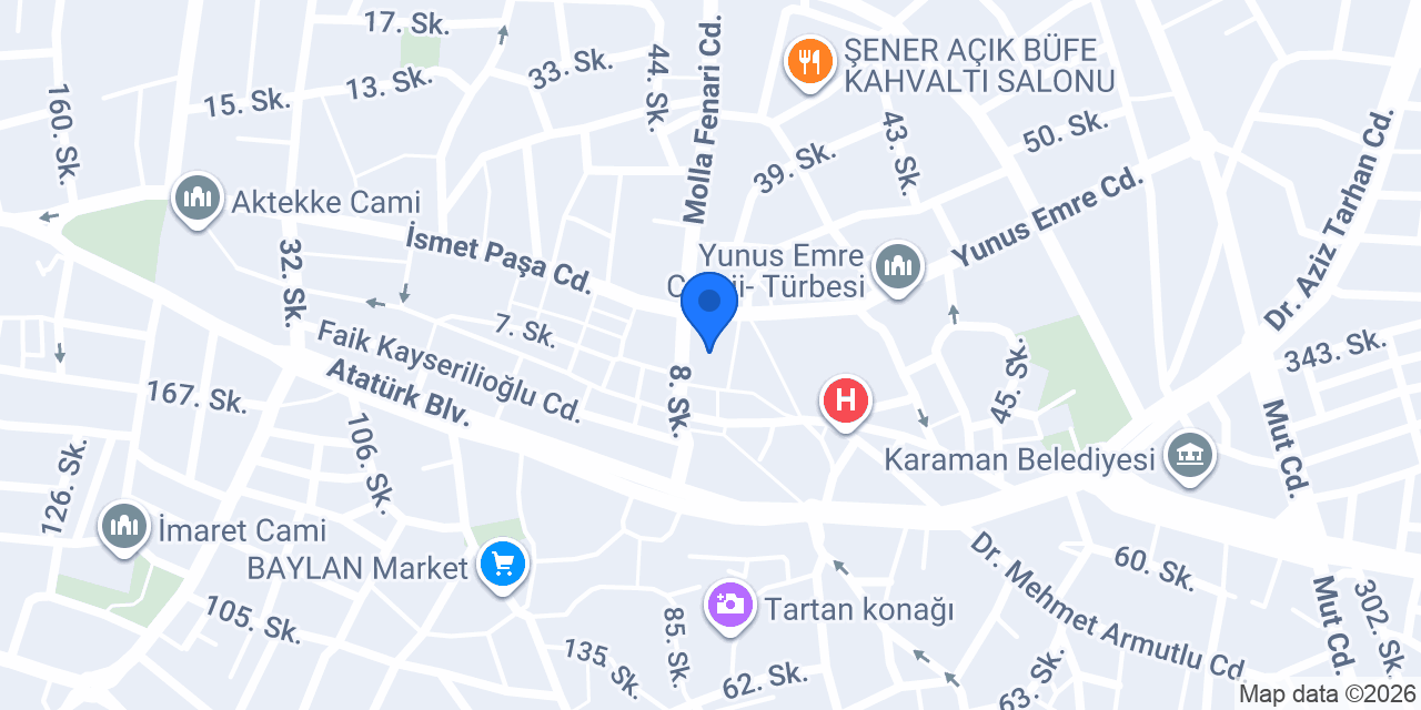 Mersin Tantuni Karaman Tantuni Sipariş konumu