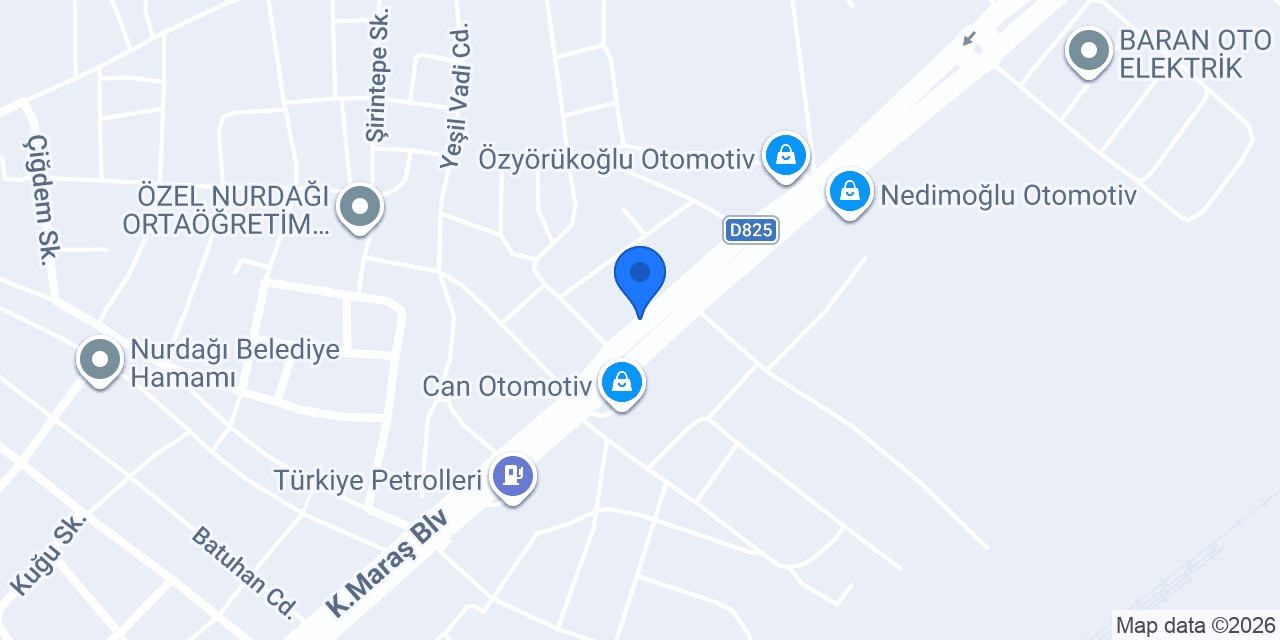Avcı Otomotiv konumu