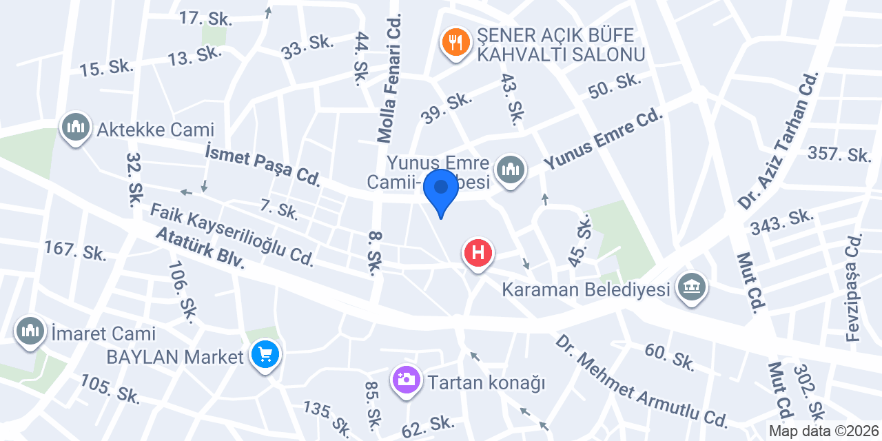Ayan Hukuk Bürosu Avukat Hüseyin AYAN konumu