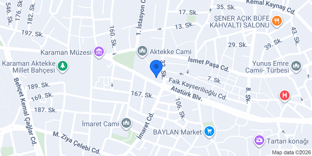 Akgün spot mobilya konumu