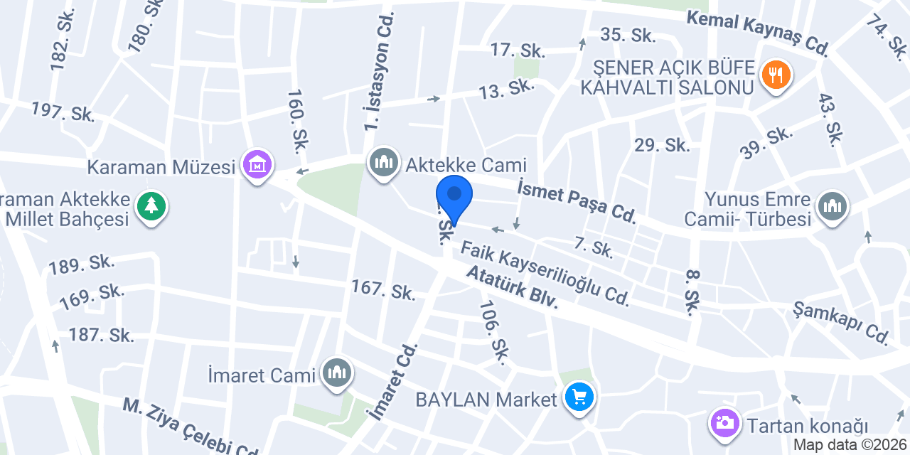 VakıfBank Aktekke Şubesi konumu