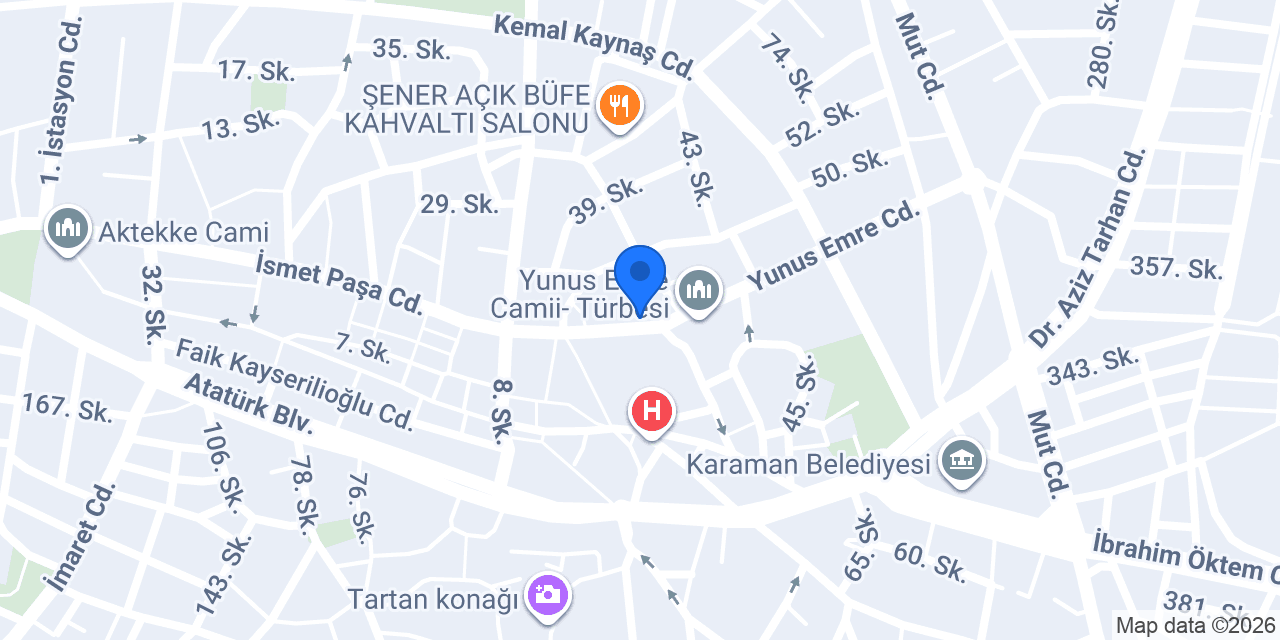 Final Evim Karaman Şube konumu