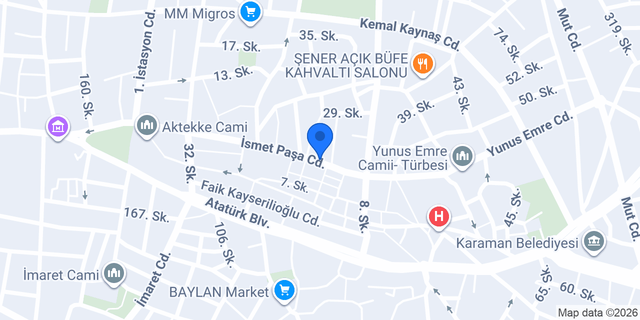 Demet Çiçekevi konumu