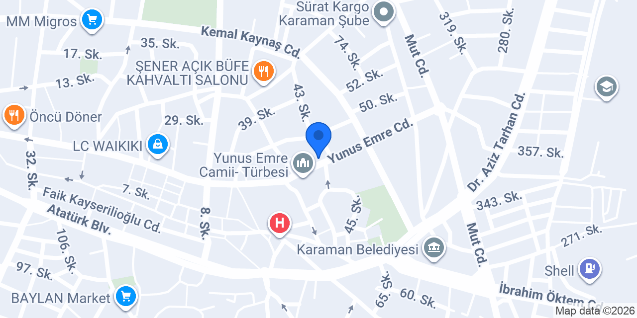 Almila | Karaman konumu