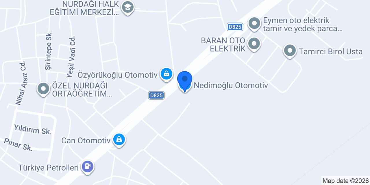 Nedimoğlu Otomotiv konumu
