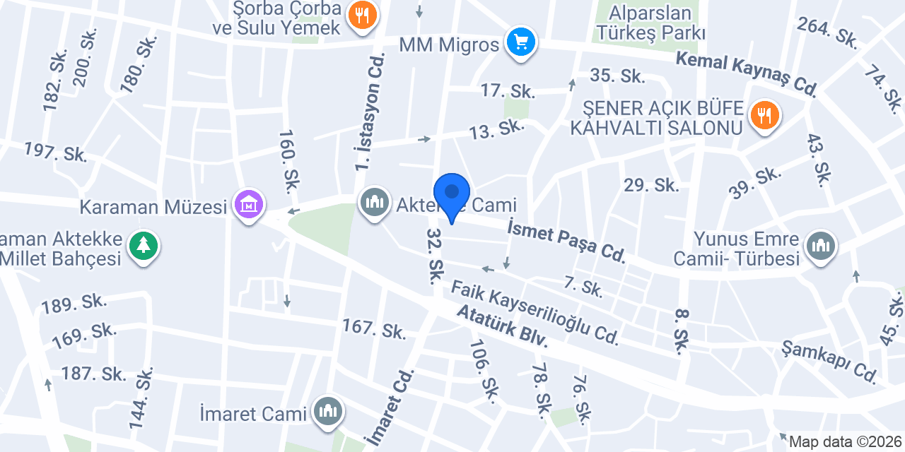 Karaca anahtar konumu