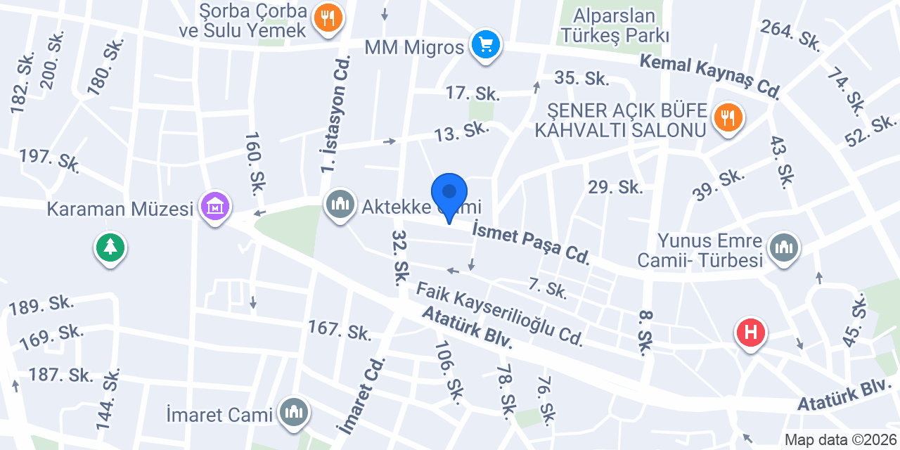 Perande Karaman konumu