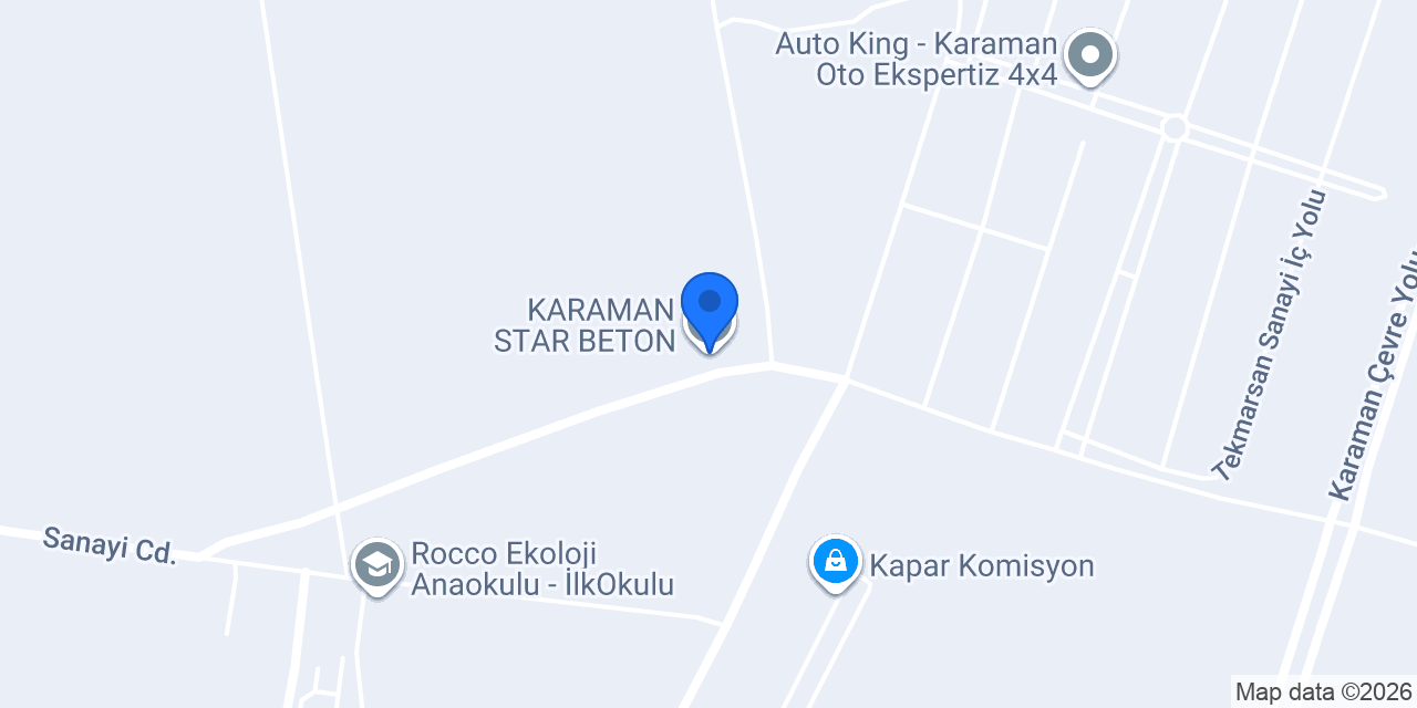 KARAMAN STAR BETON konumu