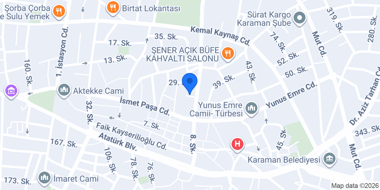 PTT Karaman Şubesi konumu