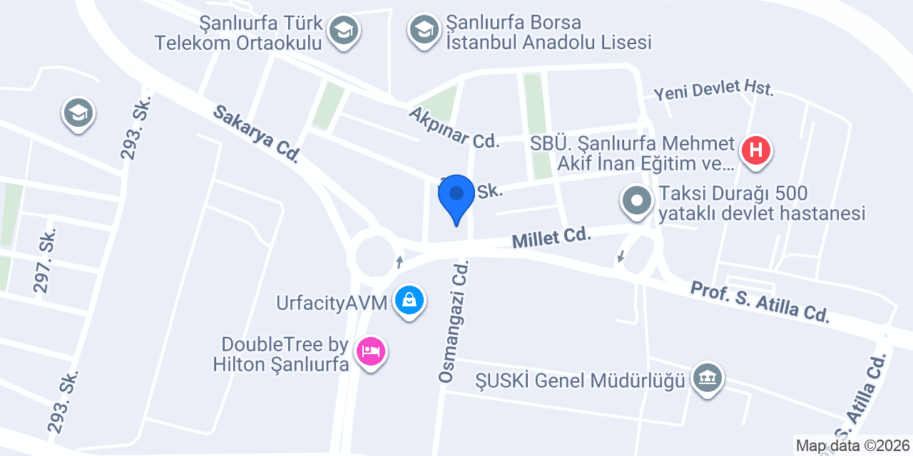 Esen Çiçekçilik Şanlıurfa konumu