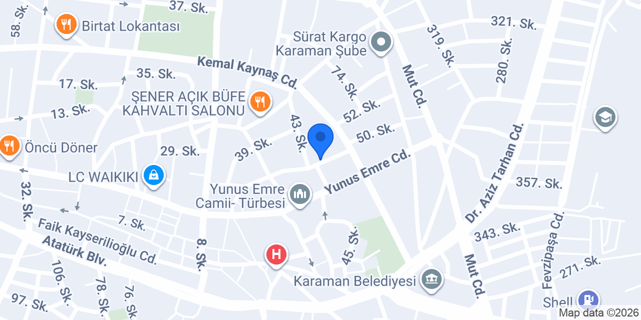 Evin Mobilya konumu