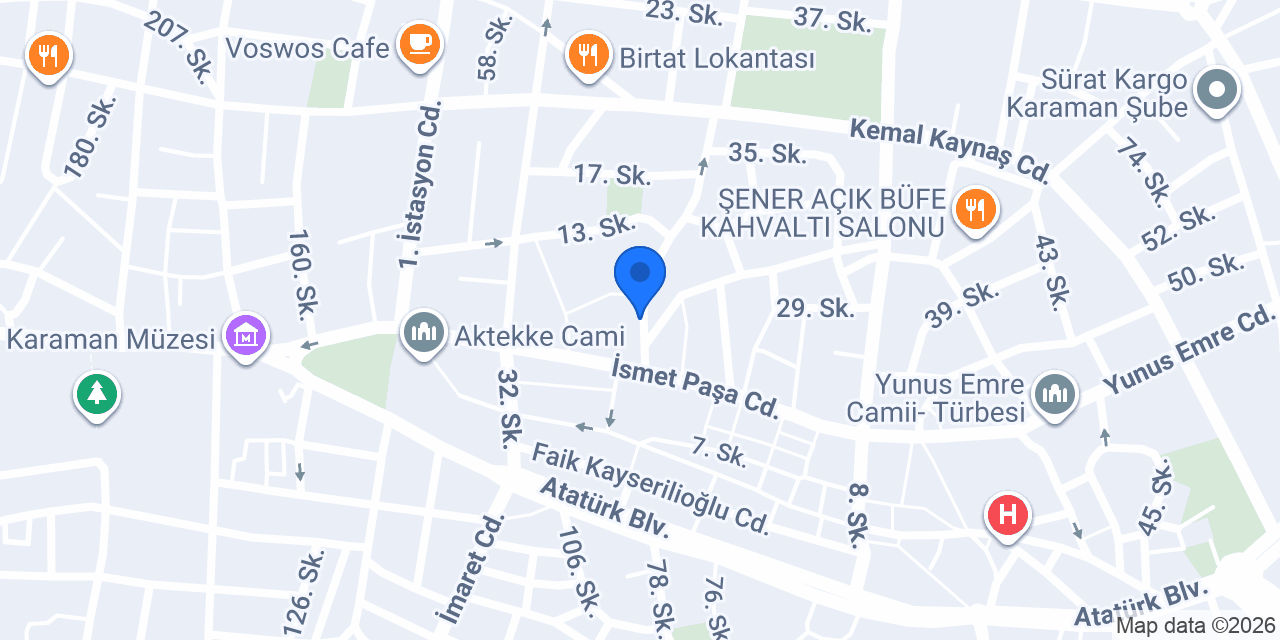 Karaman Moon Bijuteri konumu
