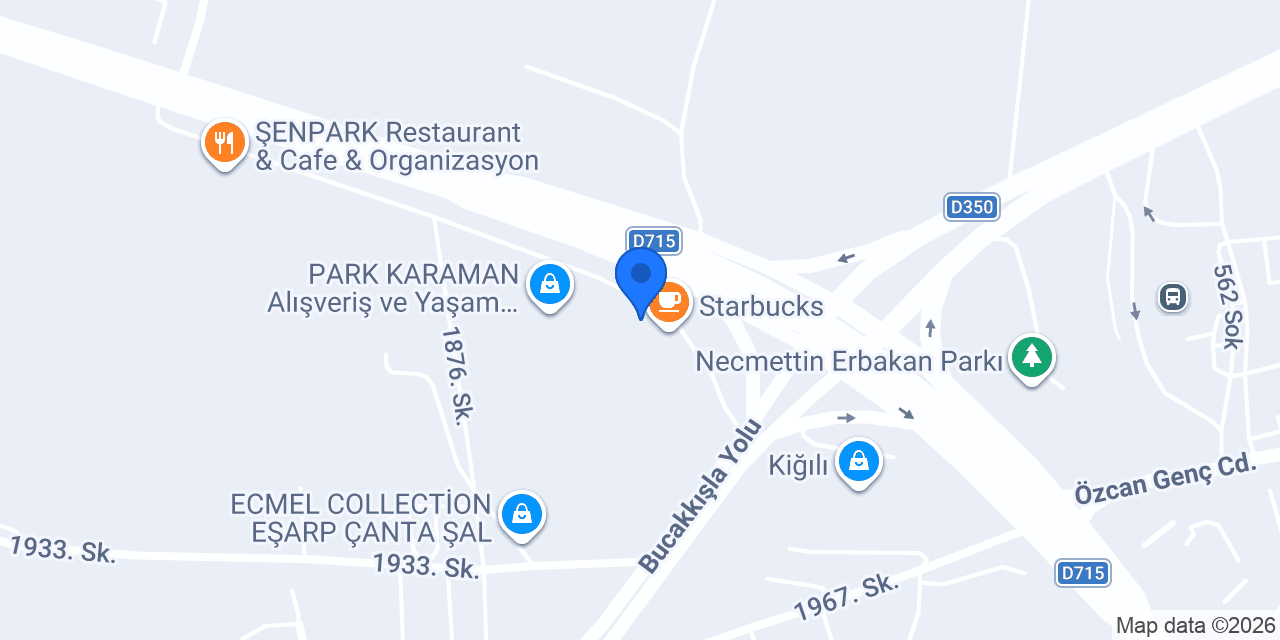 Yummy Waffle Park Karaman AVM konumu