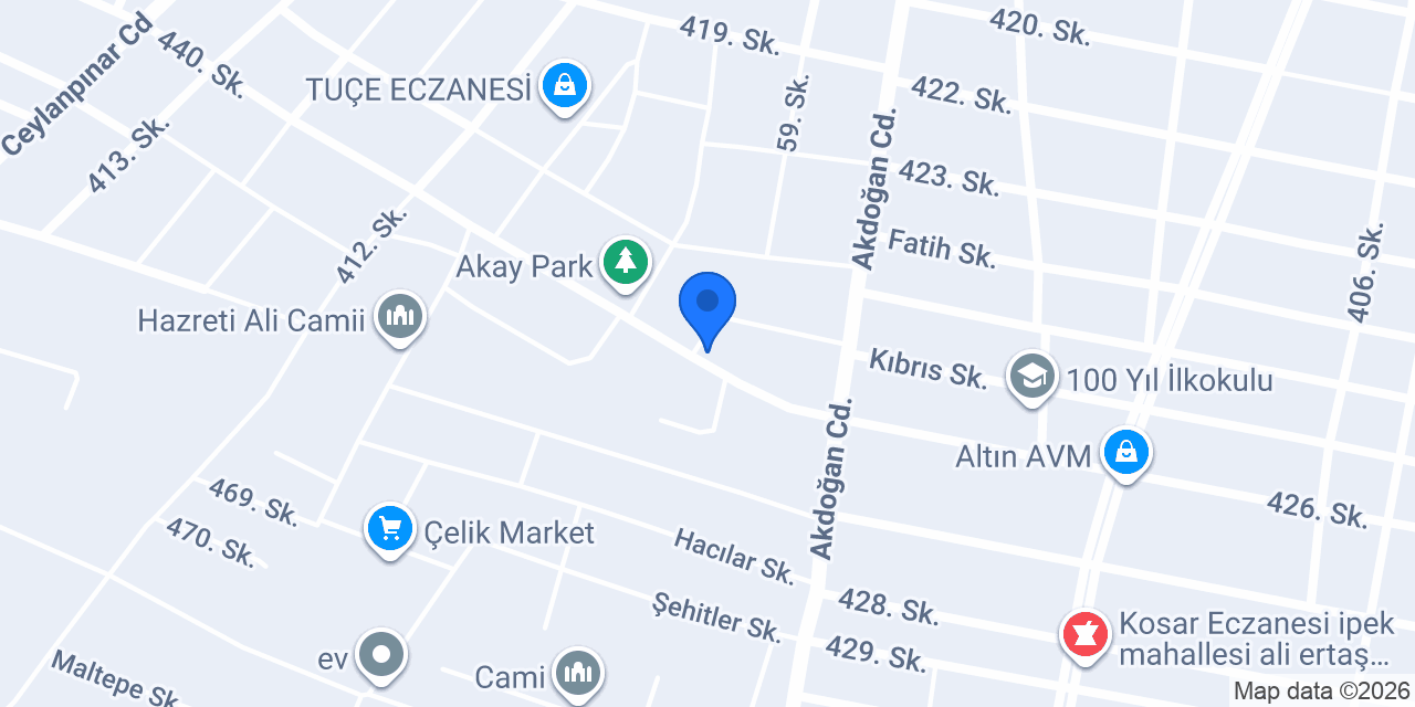 Özkurt yapı inşaat & seramik konumu