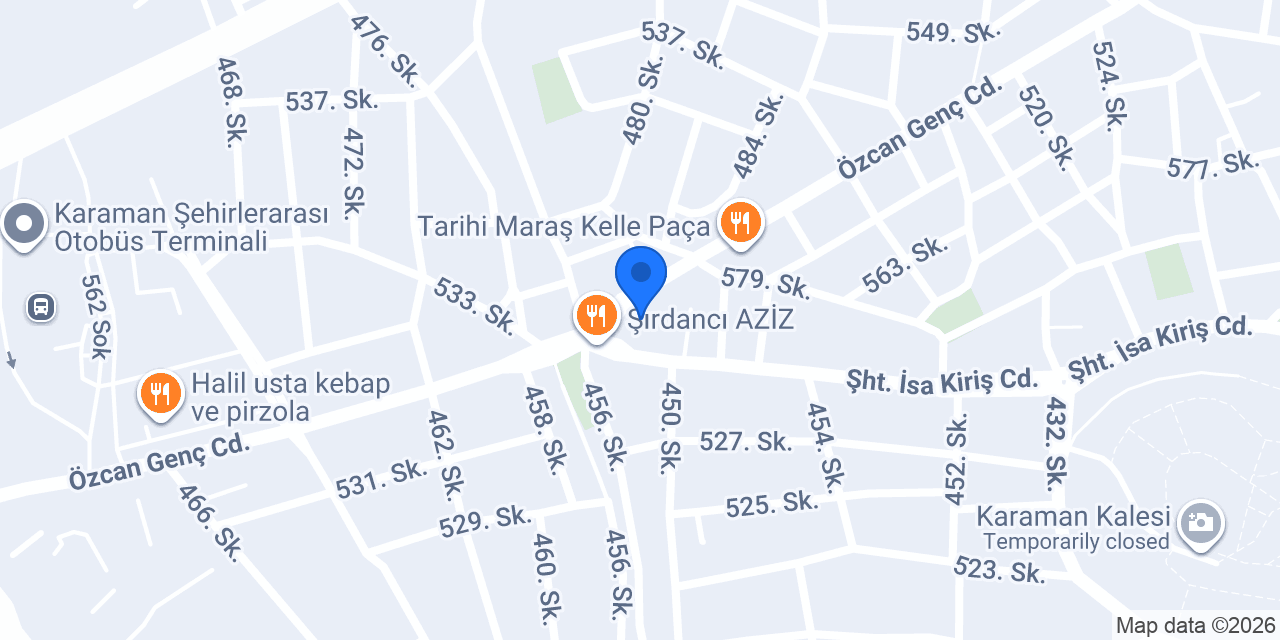 Kayalar kasap konumu
