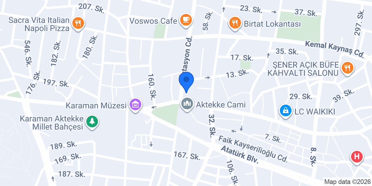 Evreka pizza Aktekke Şube konumu