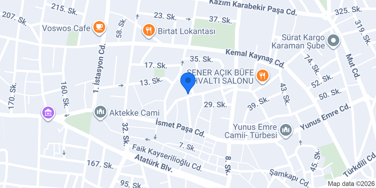 Karaman Uçar Hediyelik Oyuncak konumu