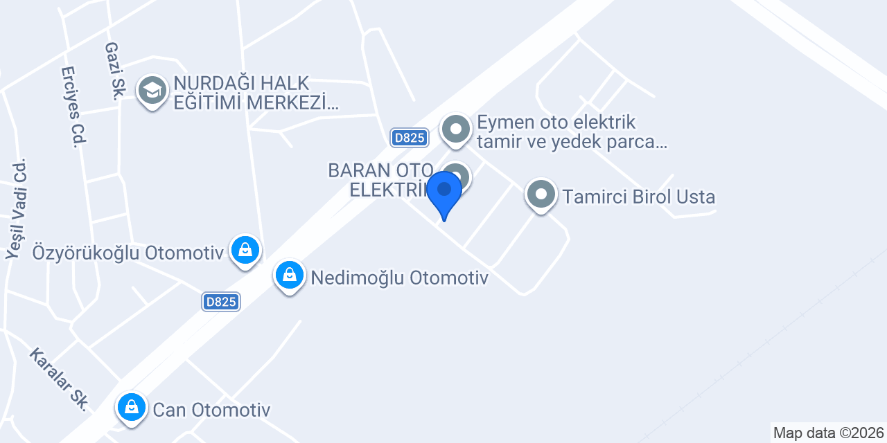 Başaran Otomotiv konumu