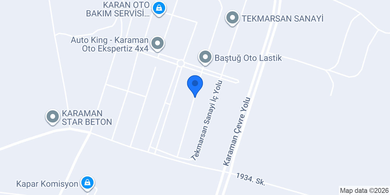 Gülen Mobilya Karaman konumu