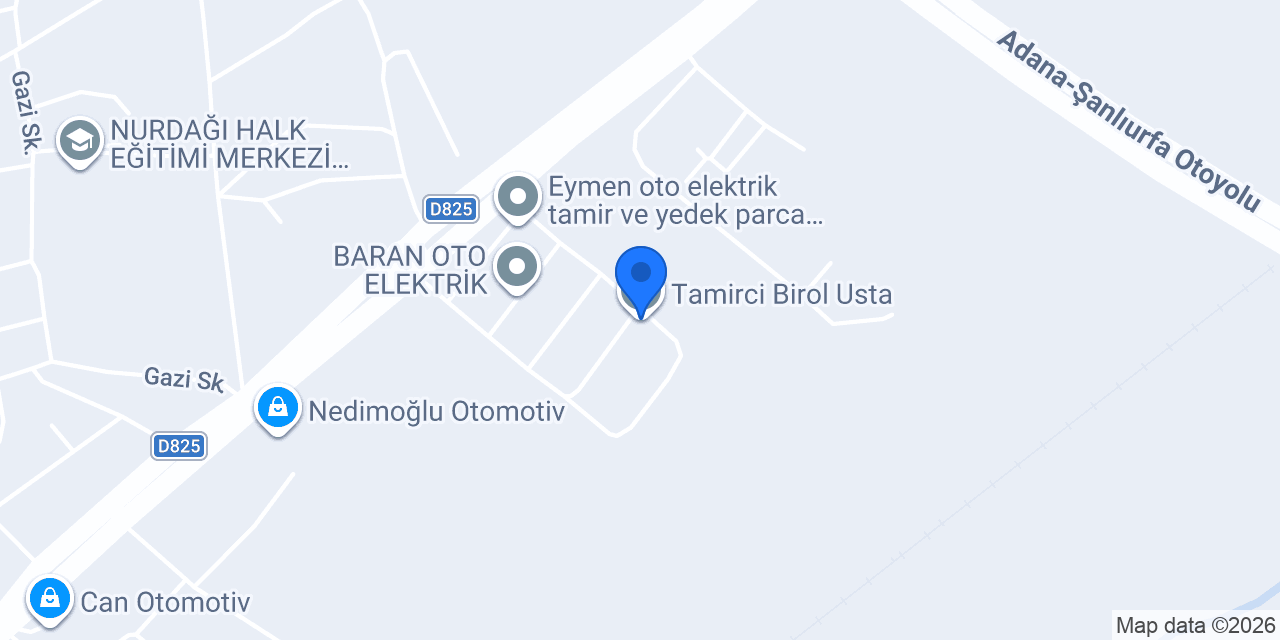 Tamirci Birol Usta konumu