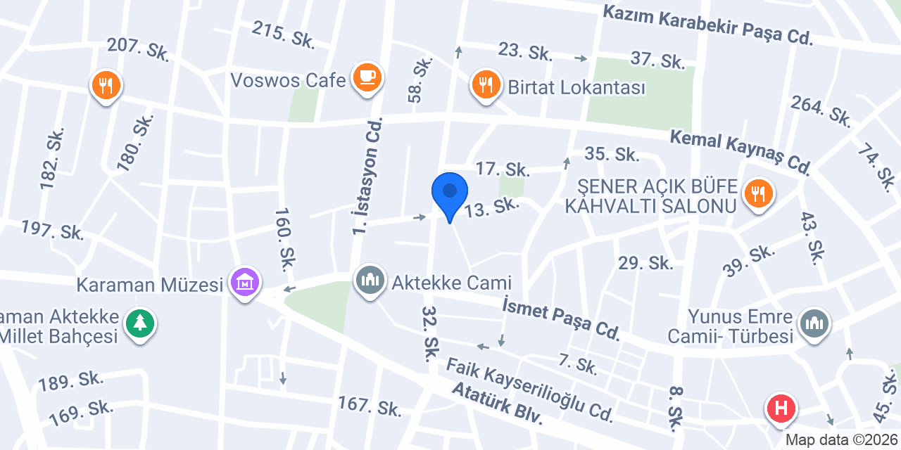 İsmet Babaoğlu Kuaför konumu