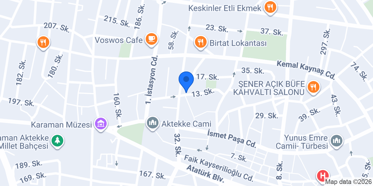 KARAMAN KİTAP DÜNYASI konumu