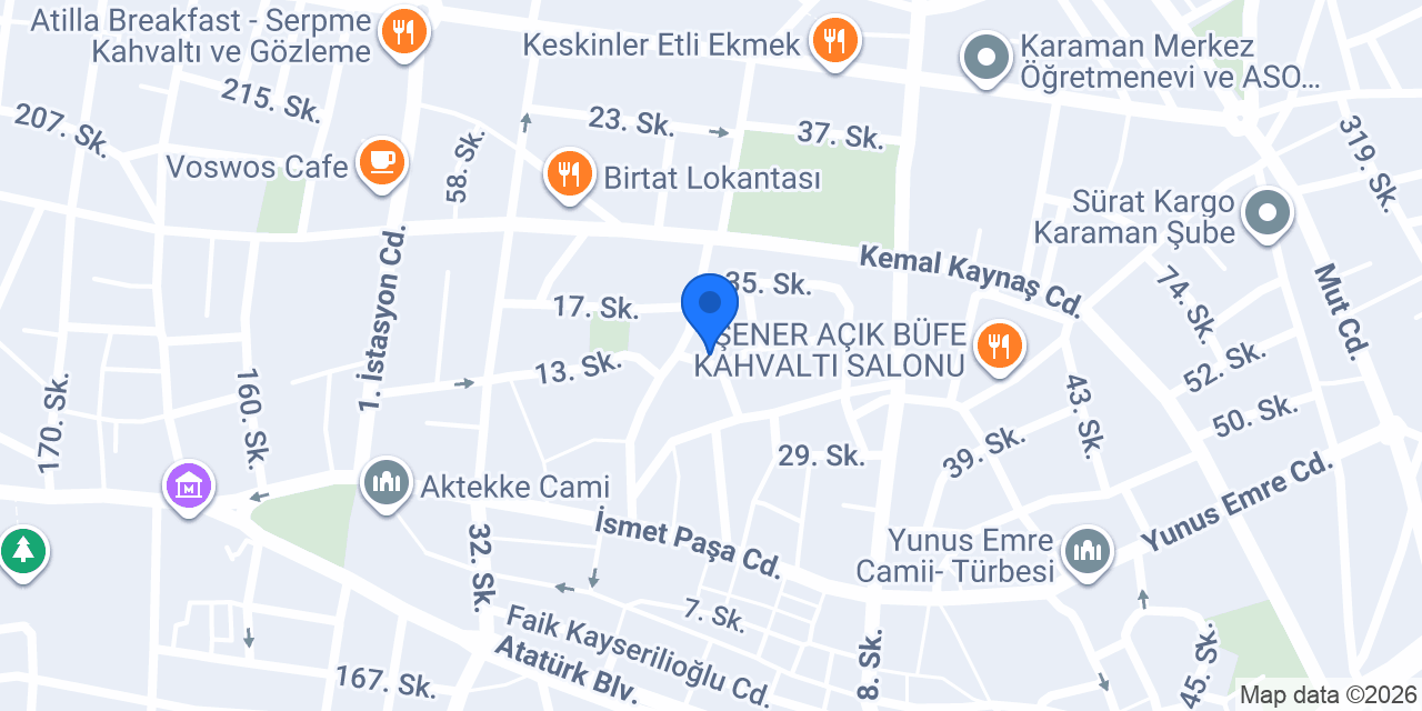 Açıköğretim Bürosu Karaman konumu